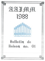 Bulletin de liaison n°1 1988